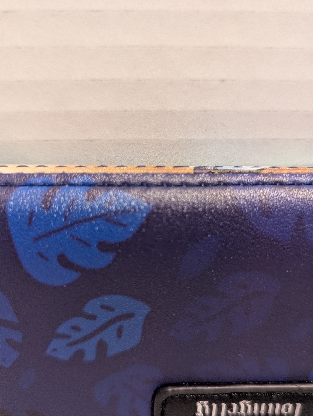 Stitch Halloween Zip Wallet - Blue with Orange Pumpkin - Picture 8 of 9